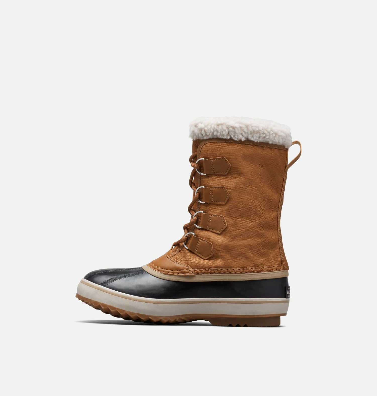 Meilleure vente 😀 Sorel Boots De Neige Botte Imperméable en Nylon 1964 PAC™ Homme ⭐ 26 Botte Imperméable en Nylon 1964 PAC™ Homme Botte Imperméable en Nylon 1964 PAC™ Homme, Camel Brown, Black, medial