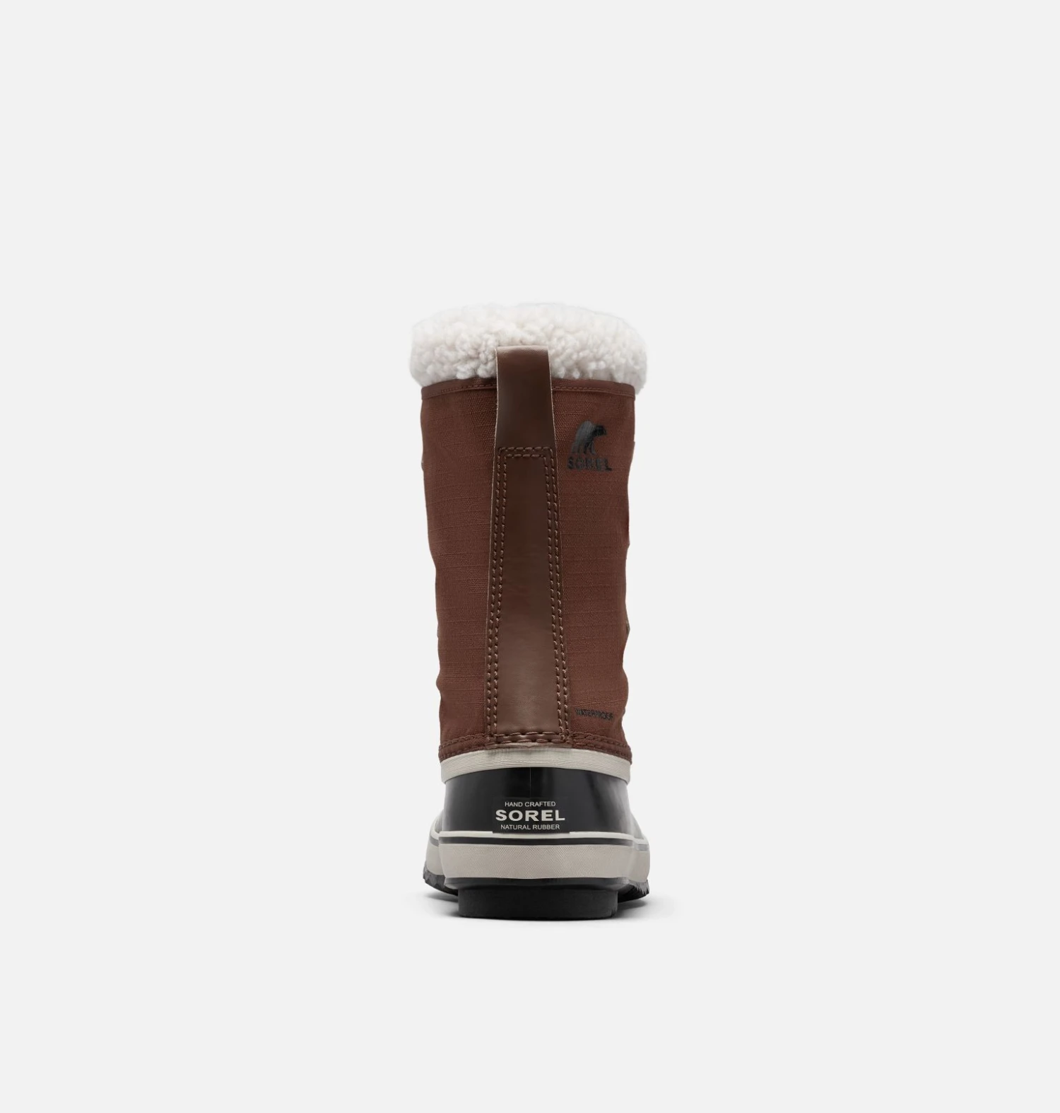 Meilleure vente 😀 Sorel Boots De Neige Botte Imperméable en Nylon 1964 PAC™ Homme ⭐ 13 Botte Imperméable en Nylon 1964 PAC™ Homme Botte Imperméable en Nylon 1964 PAC™ Homme, Tobacco, Black, back