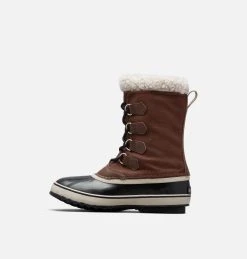 Meilleure vente 😀 Sorel Boots De Neige Botte Imperméable en Nylon 1964 PAC™ Homme ⭐ 59 Botte Imperméable en Nylon 1964 PAC™ Homme Botte Imperméable en Nylon 1964 PAC™ Homme, Tobacco, Black, medial