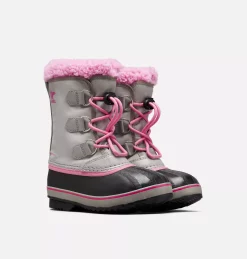 Botte de Neige en Nylon Yoot Pac™ Junior Botte de Neige en Nylon Yoot Pac™ Junior, Chrome Grey, Orchid, 3/4 front