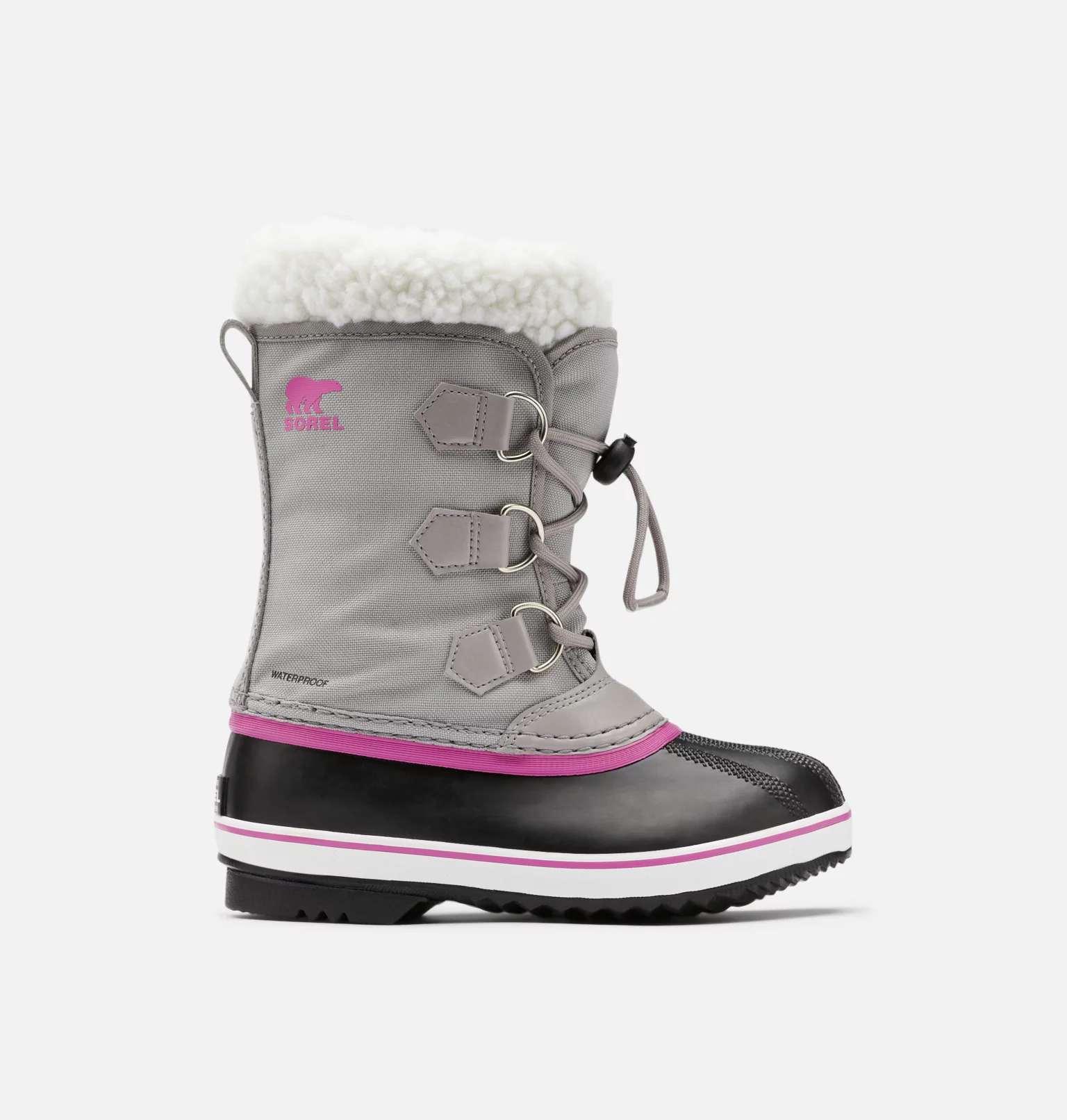 Grosses soldes 🔥 Sorel Bottes De Neige Botte de Neige Nylon Yoot Pac™ Enfant ⭐ 3 Botte de Neige Nylon Yoot Pac™ Enfant Botte de Neige Nylon Yoot Pac™ Enfant, Chrome Grey, Black, front