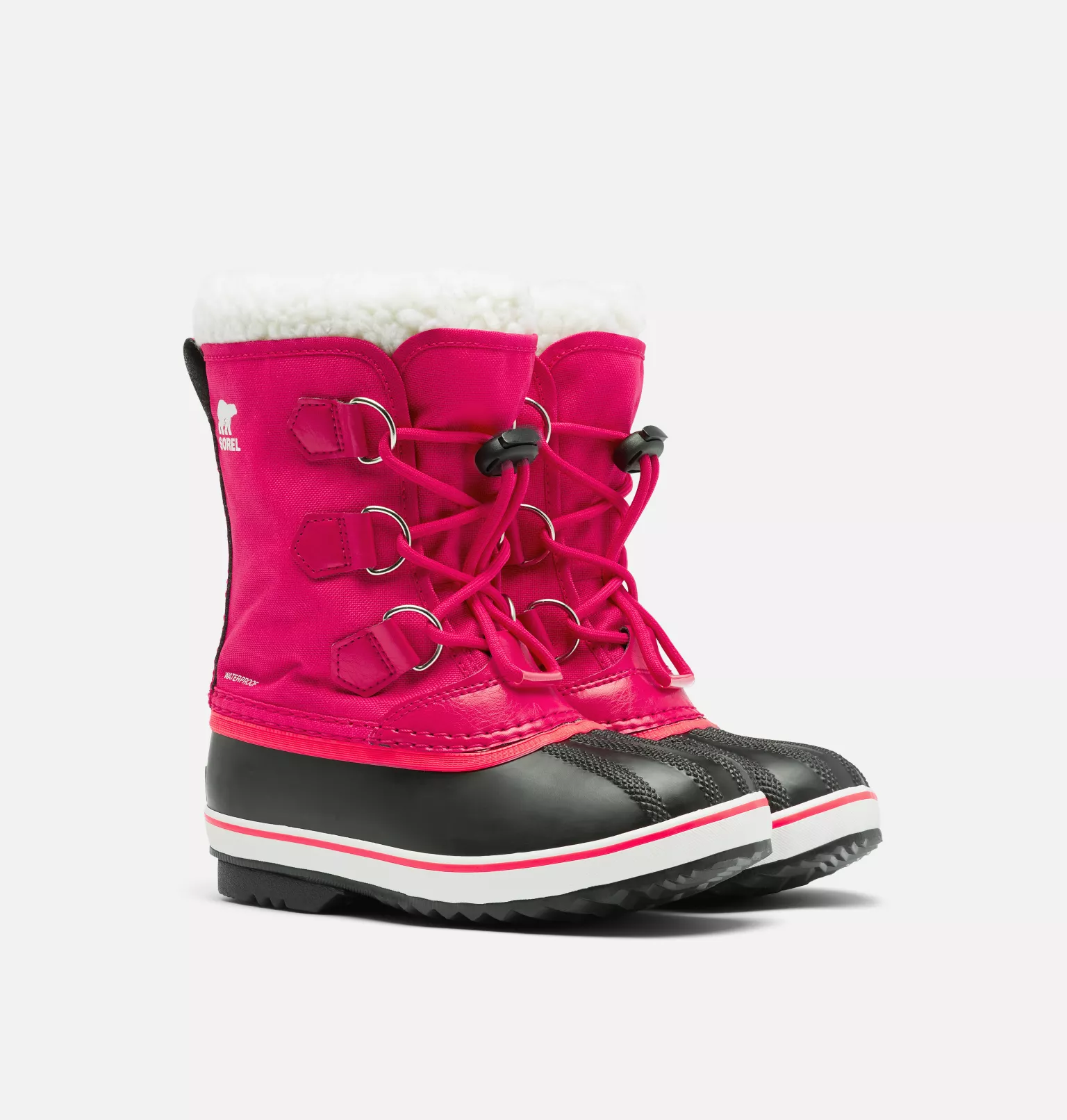Grosses soldes 🔥 Sorel Bottes De Neige Botte de Neige Nylon Yoot Pac™ Enfant ⭐ 52 Botte de Neige Nylon Yoot Pac™ Enfant Botte de Neige Nylon Yoot Pac™ Enfant, Bright Rose, 3/4 front