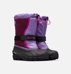 Botte de Neige Flurry™ Junior Botte de Neige Flurry™ Junior, Purple Dahlia, Paisley Purple, 3/4 front