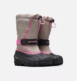 Remise 🤩 Sorel Bottes De Neige Botte de Neige Flurry™ Enfant 🎁 99 Botte de Neige Flurry™ Enfant Botte de Neige Flurry™ Enfant, Chrome Grey, 3/4 front