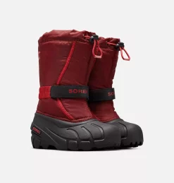 Remise 🤩 Sorel Bottes De Neige Botte de Neige Flurry™ Enfant 🎁 93 Botte de Neige Flurry™ Enfant Botte de Neige Flurry™ Enfant, Red Jasper, Mountain Red, 3/4 front