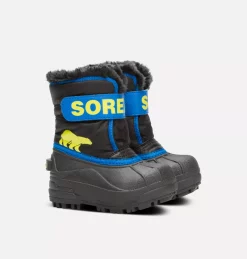 Meilleur prix ✨ Sorel Bottes De Neige Botte de Neige Snow Commander™ Jeune Enfant 👍 69 Botte de Neige Snow Commander™ Jeune Enfant Botte de Neige Snow Commander™ Jeune Enfant, Black, Super Blue, 3/4 front