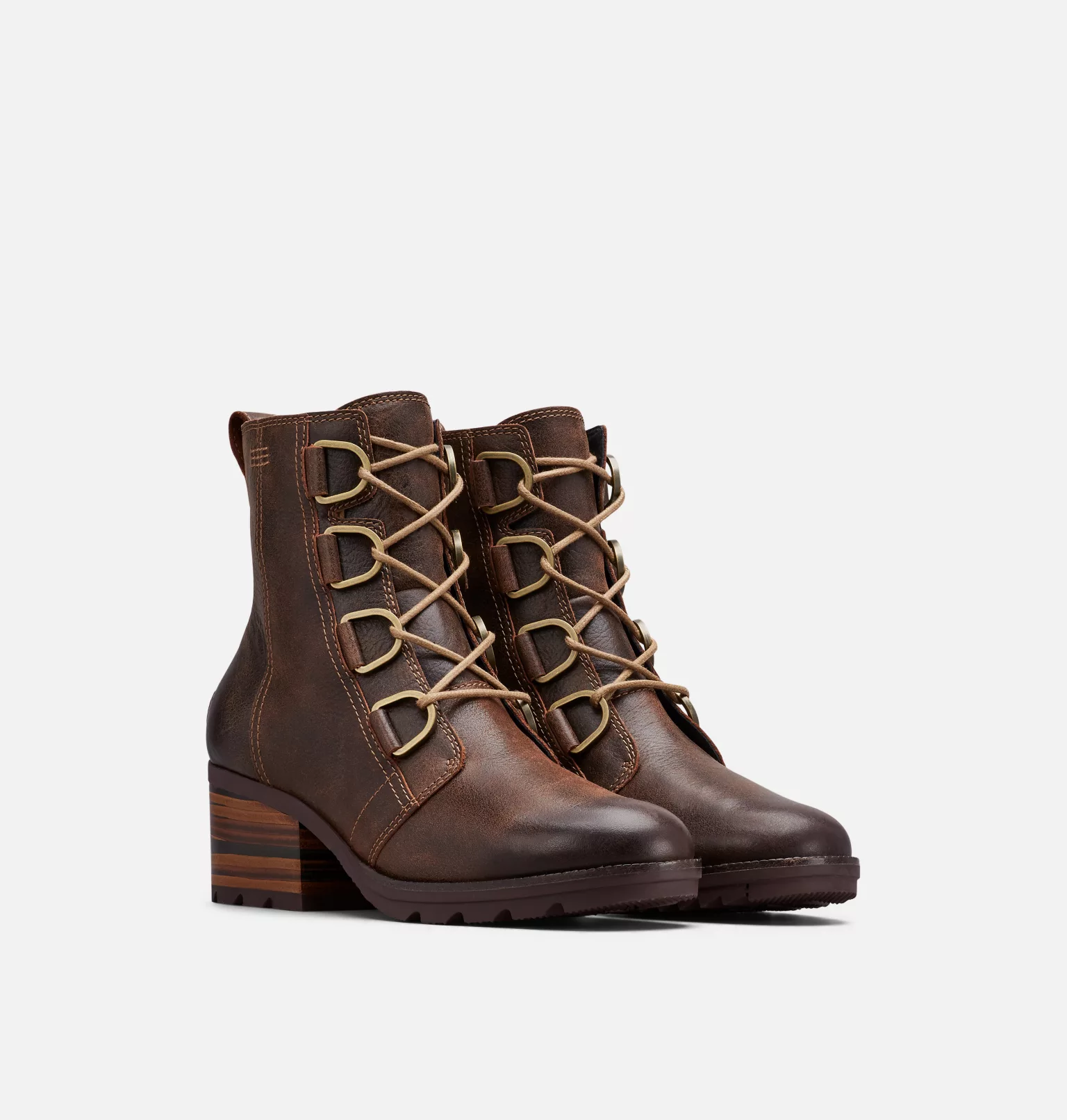 Budget 🔥 Sorel Bottines à Talons Bottine à lacets Cate™ femme 💯 21 Bottine à lacets Cate™ femme Bottine à lacets Cate™ femme, Burro, 3/4 front