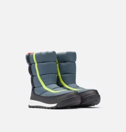 Sortie ⭐ Sorel Bottes De Neige Botte d'Hiver Whitney™ II Puffy Mid Enfant ⭐ 57 Botte d'Hiver Whitney™ II Puffy Mid Enfant Botte d'Hiver Whitney™ II Puffy Mid Enfant, Uniform Blue, Cherrybomb, 3/4 front