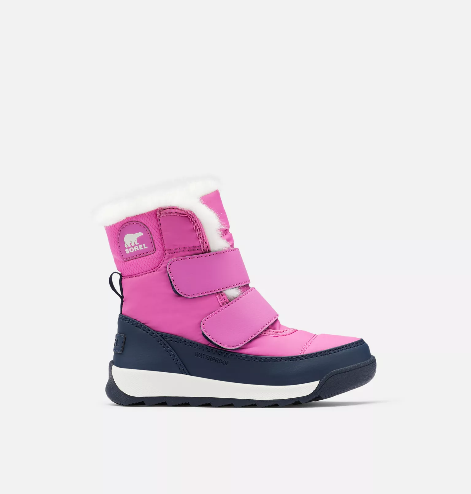 Sortie 🧨 Sorel Bottes De Neige Botte d'Hiver Whitney™ II Strap Jeune Enfant ❤️ 9 Botte d'Hiver Whitney™ II Strap Jeune Enfant Botte d'Hiver Whitney™ II Strap Jeune Enfant, Bright Lavender, Collegiate Navy, front