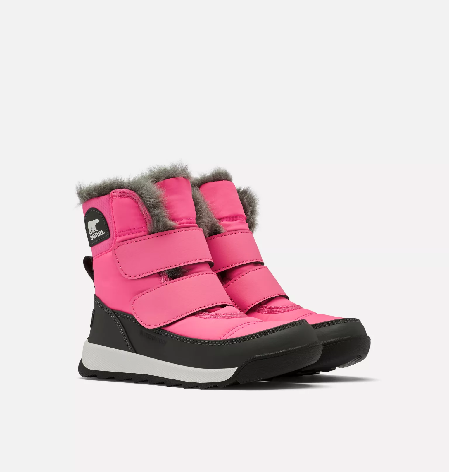 Sortie 🧨 Sorel Bottes De Neige Botte d'Hiver Whitney™ II Strap Jeune Enfant ❤️ 22 Botte d'Hiver Whitney™ II Strap Jeune Enfant Botte d'Hiver Whitney™ II Strap Jeune Enfant, Tropic Pink, 3/4 front