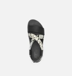 Womens Roaming™ Criss Cross Sandal Womens Roaming™ Criss Cross Sandal, Black, White, top