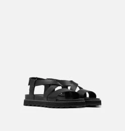 Womens Roaming™ Criss Cross Sandal Womens Roaming™ Criss Cross Sandal, Black, 3/4 front