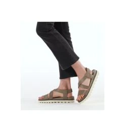 Womens Roaming™ Criss Cross Sandal Womens Roaming™ Criss Cross Sandal, Khaki II, video