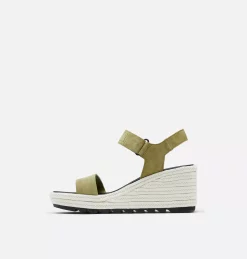 Sandale Compensée Cameron™ Femme Sandale Compensée Cameron™ Femme, Olive Shade, Sea Salt, medial