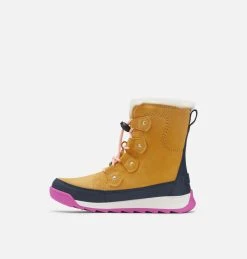 Botte d'Hiver Whitney™ II Joan Lace Enfant Botte d'Hiver Whitney™ II Joan Lace Enfant, Geo Yellow, Collegiate Navy, medial
