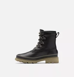Meilleur prix 🔥 Sorel Bottines Cuir Botte Imperméable Lennox™ Street Femme 🌟 29 Botte Imperméable Lennox™ Street Femme Botte Imperméable Lennox™ Street Femme, Black, Sage, medial