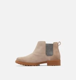 Vente flash 🎁 Sorel Bottines Bottine Imperméable Emelie™ II Chelsea Femme ✔️ 32 Bottine Imperméable Emelie™ II Chelsea Femme Bottine Imperméable Emelie™ II Chelsea Femme, Omega Taupe, Gum 10, medial