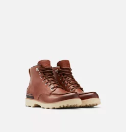 Boots Imperméables Caribou™ Moc Homme Boots Imperméables Caribou™ Moc Homme, Dark Caramel, Oatmeal, 3/4 front